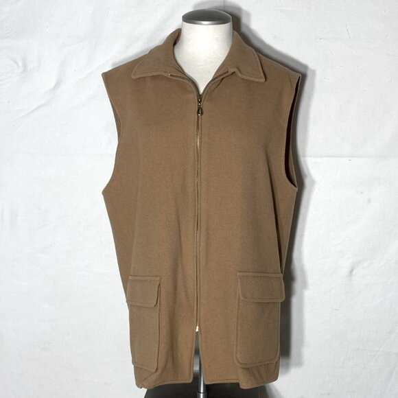 Cleo Tan Zip Front Vest L - Picture 2 of 11